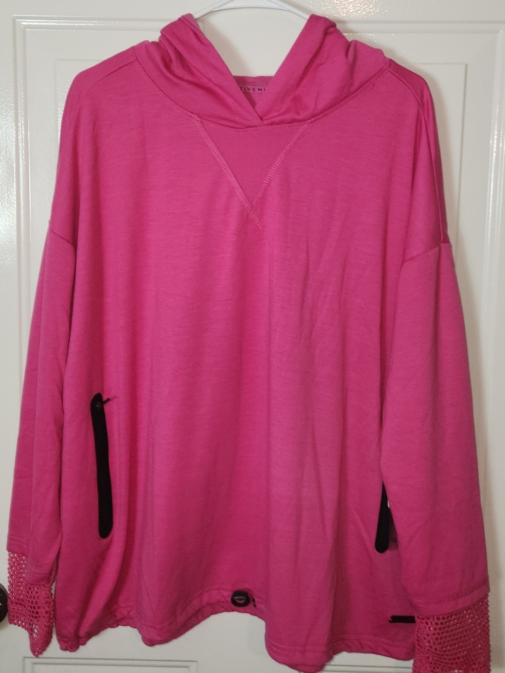 Nine West Active Women's Pink Pullover Hoodie Sweatshirt Size 2X NWT